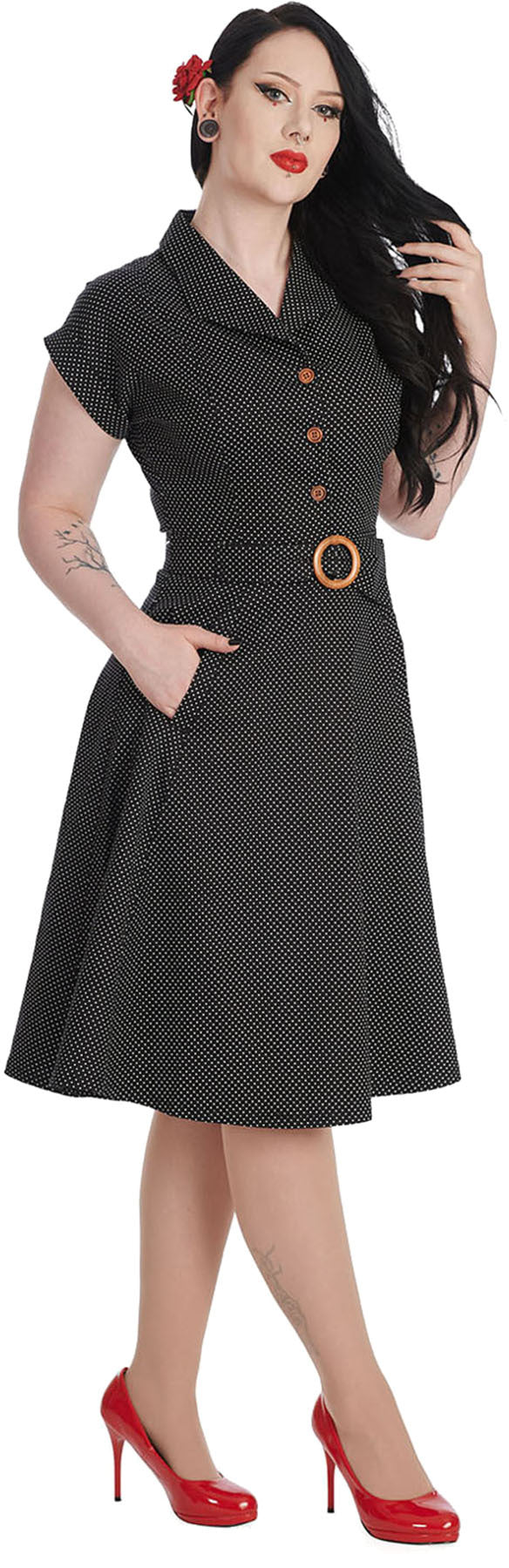 Banned_POLKA_DOT_DANCE_Vintage_PUNKTE_50s_Kurzarm_SWING_DRESS_Hemdkleid_killer_kirsche_5ARmxOmDta6RwF