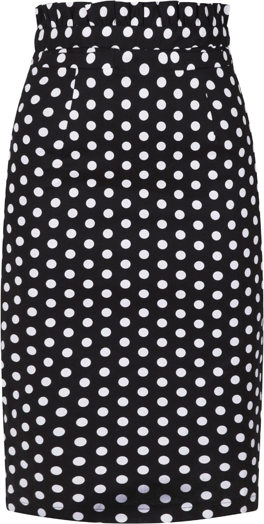 Banned_POLKA_FRILL_Punkte_Dots_RUFFLE_High_Waist_PENCIL_SKIRT_Bleistiftrock_Schwarz_Killer_Kirsche-1aKkCicSa29iev