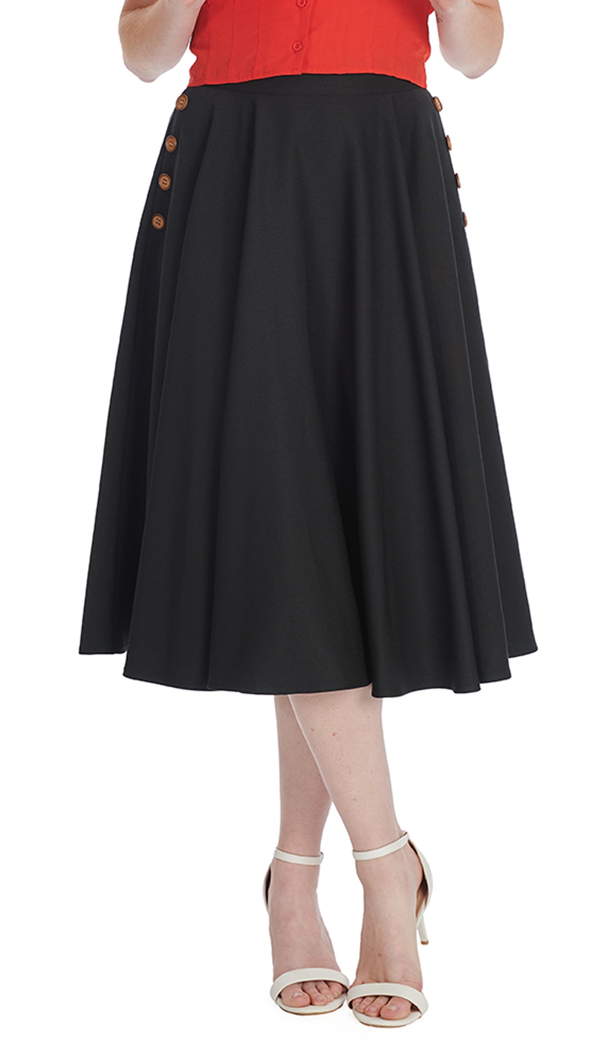 Banned_POLLY_MAY_BUTTONED_Vintage_Classic_Tellerrock_SWING_SKIRT__Schwarz-2