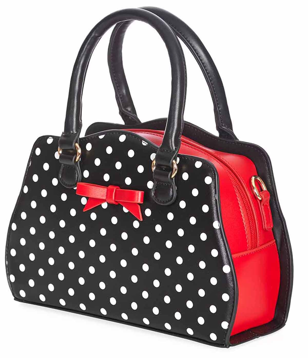 Banned_POPPY_POLKA_Vintage_Retro_Punkte_HENKELTASCHE__Handbag_-_Schwarz-3
