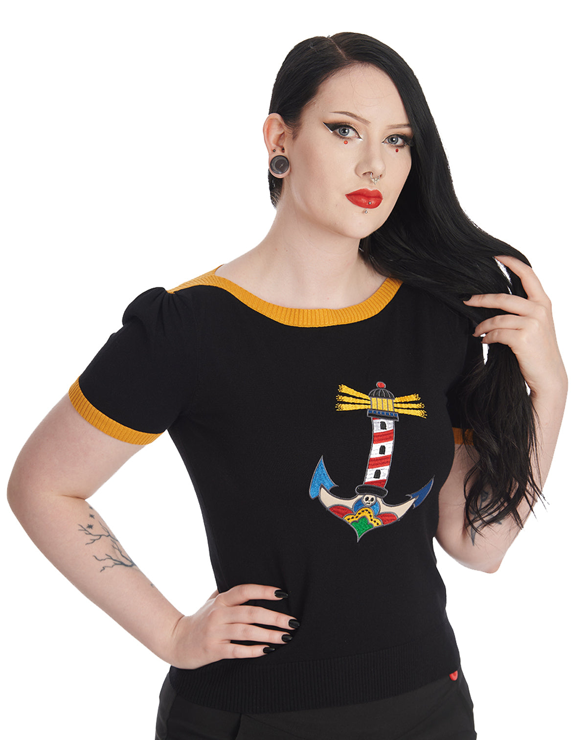Banned_SAILING_SWEETHEART_Retro_Lighthouse_LEUCHTTURM_Vintage_Oberteil_JUMPER_Pullover-1