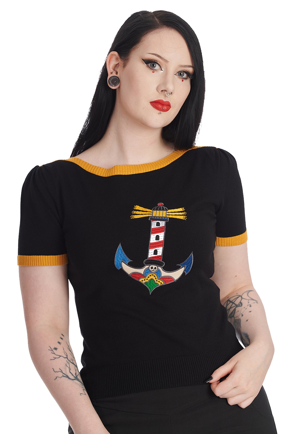 Banned_SAILING_SWEETHEART_Retro_Lighthouse_LEUCHTTURM_Vintage_Oberteil_JUMPER_Pullover-3