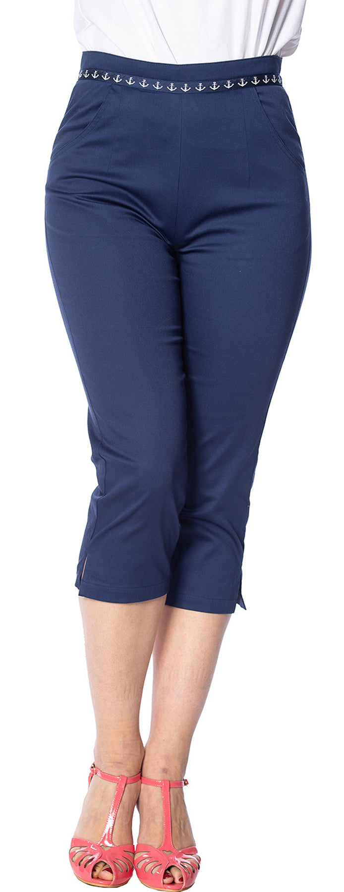 Banned_SAIL_AWAY_High_Waist_ANCHOR_Denim_HOSE_Trousers_Capri_killer_kirsche_1