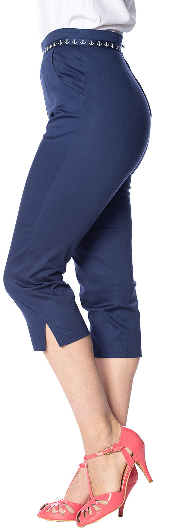 Banned_SAIL_AWAY_High_Waist_ANCHOR_Denim_HOSE_Trousers_Capri_killer_kirsche_3