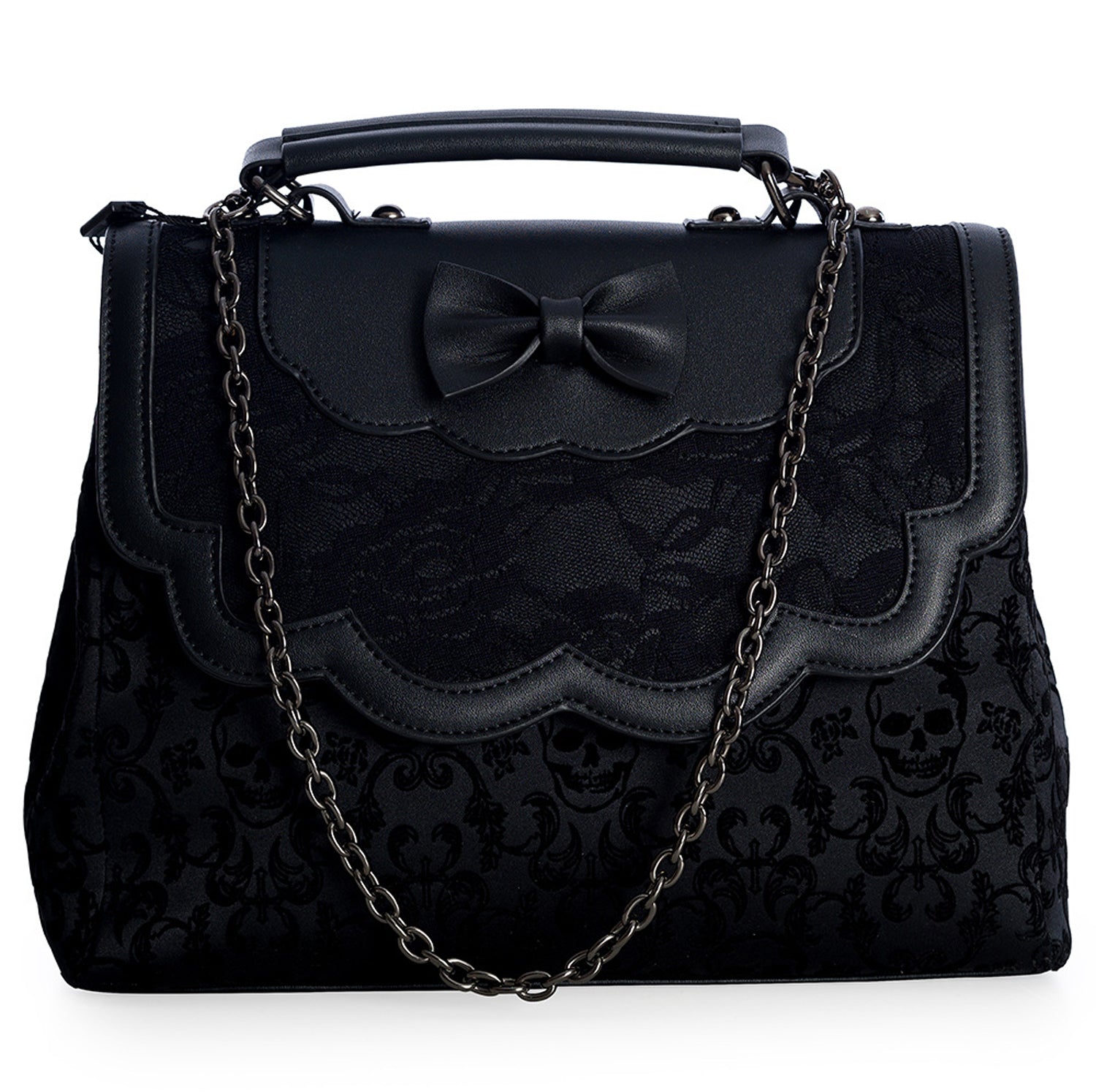 Banned_SCARLET_ILLUSION_Skull_Totenkopf_Ornament_Bow_Messenger_Bag_Handtasche_-_Schwarz-4