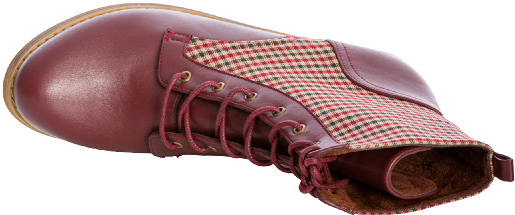 Banned_SHAKE_YOUR_BOOTY_Pepita_Karo_BLOCK_HEEL_Schnuerstiefel_BOOTS_Bordeaux_killer_kirsche_4EKyN51y8Rq2sK