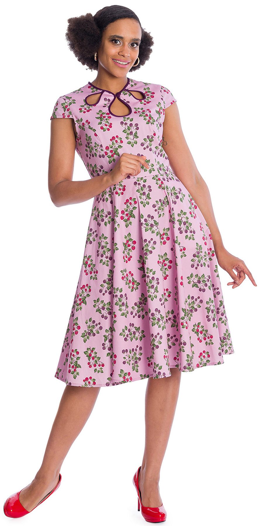 Banned_SUMMER_BERRY_Beeren_FIT_and_FLARE_Kurzarm_50s_SWING_DRESS_Kleid_killer_kirsche_1