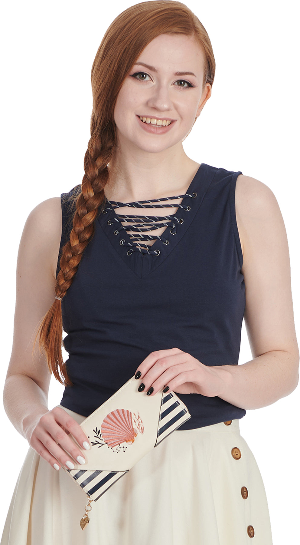 Banned_SUMMER_SHELL_Sailor_NAUTICAL_EMBROIDERED_BOAT_Streifen_Wallet_GELDBEUTEL_Portemonnaie_killer_kirsche_2