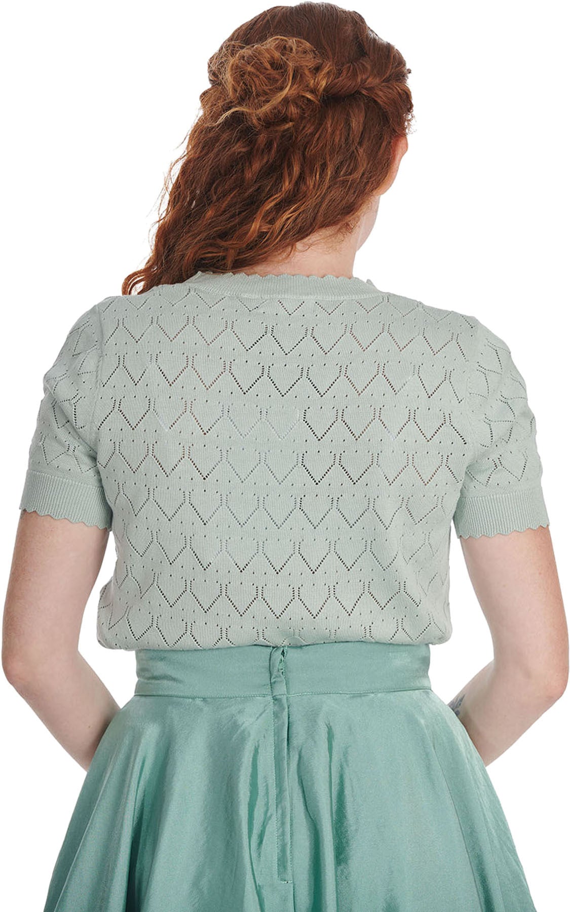 Banned_SWEET_GARDINA_50s_Kurzarm_LOCHMUSTER_Feinstrick_SHIRT_Oberteil_TOP_-_Gruen_killer_kirsche_3