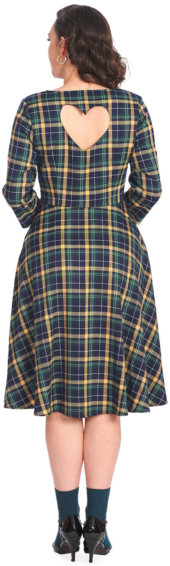 Banned_SWEET_JOY_HEART_50s_Karo_LANGARM_SWING_DRESS_Kleid_-_Plus_Size_killer_kirsche_4