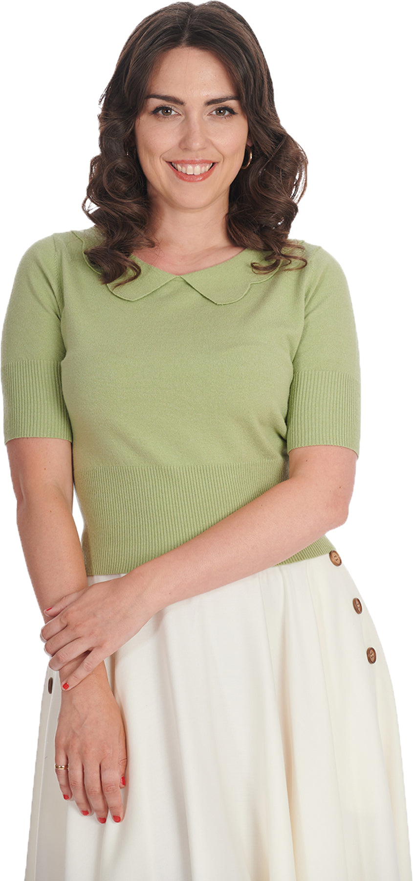 Banned_SWEET_SUNNY_Retro_Halbarm_FEINSTRICK_SHIRT_Oberteil_TOP_-_Pastellgruen_Killer_Kirsche-1