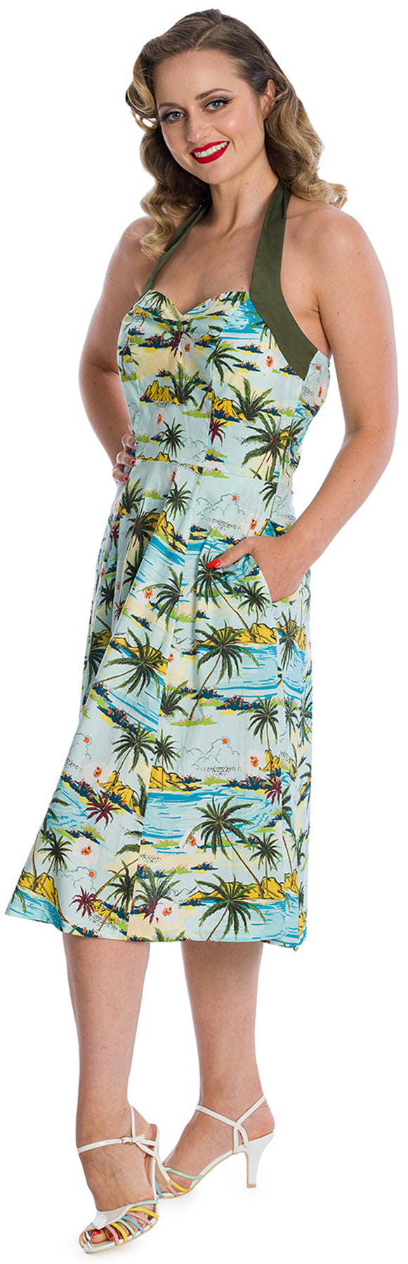 Banned_TROPICAL_PALMS_FIT_and_FLARE_Vintage_Tropical_TIKI_Neckholder_Dress_KLEID_killer_kirsche_2