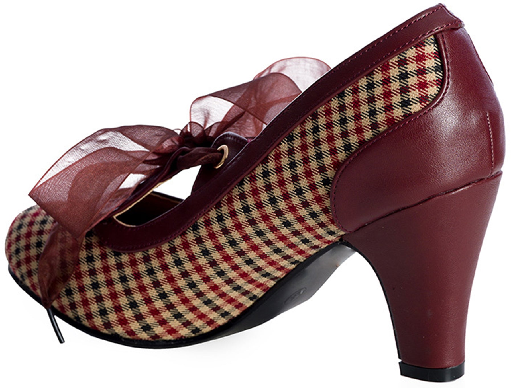 Banned_UPTOWN_GIRL_Vintage_40s_PEPTIA_Schleife_BOW_Pumps_High_Heels_Bordeaux_killer_kirsche_3