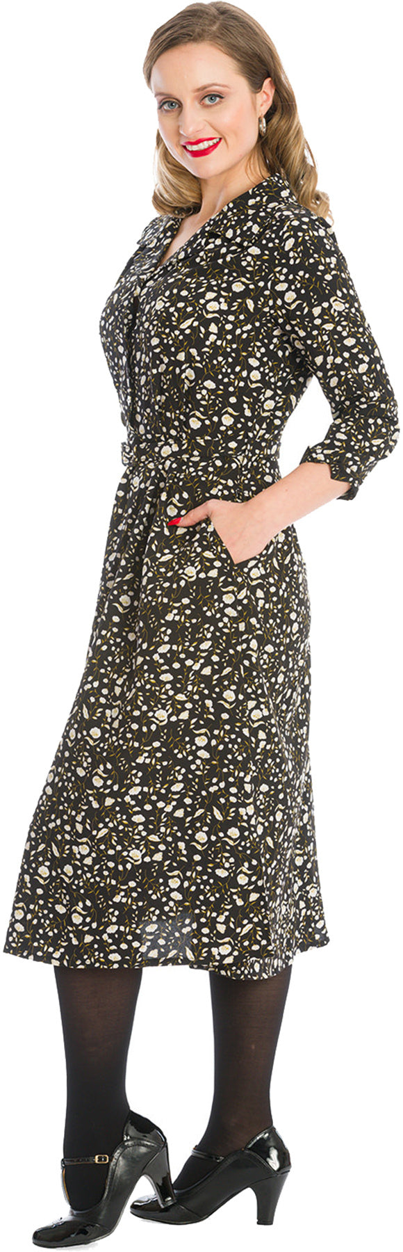 Banned_WINTER_BLOOMS_Vintage_FLORAL_V-Neck_50s_SWING_DRESS_Kleid_-_Schwarz_killer_kirsche_2