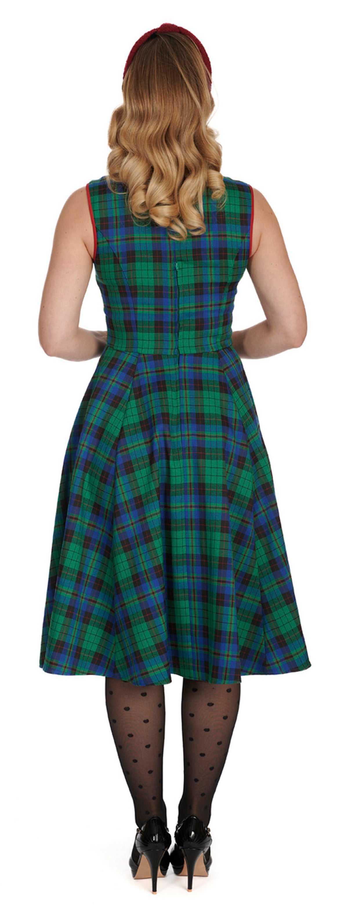 Banned_WINTER_CHECK__Vintage_Cut-Out_Tartan_Karo_50s_Flare_SWING_DRESS_Kleid_-_Dunkelgruen-3