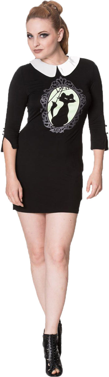 Banned_ZIGGY_UV_Vintage_BLACK_CAT_Peter_Pan_Collar_PENCIL_DRESS_Shirt_Kleid-1