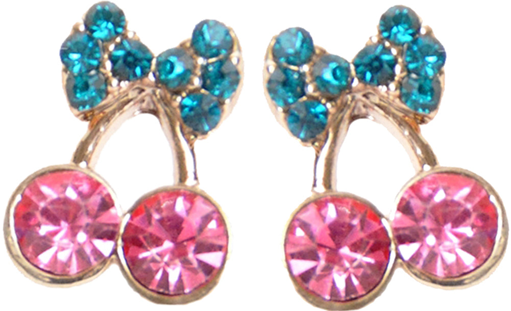 Bow_CHERRY_Kirsche_RHINESTONE_Strass_Ohrsteckerad6mAXD1s6dls