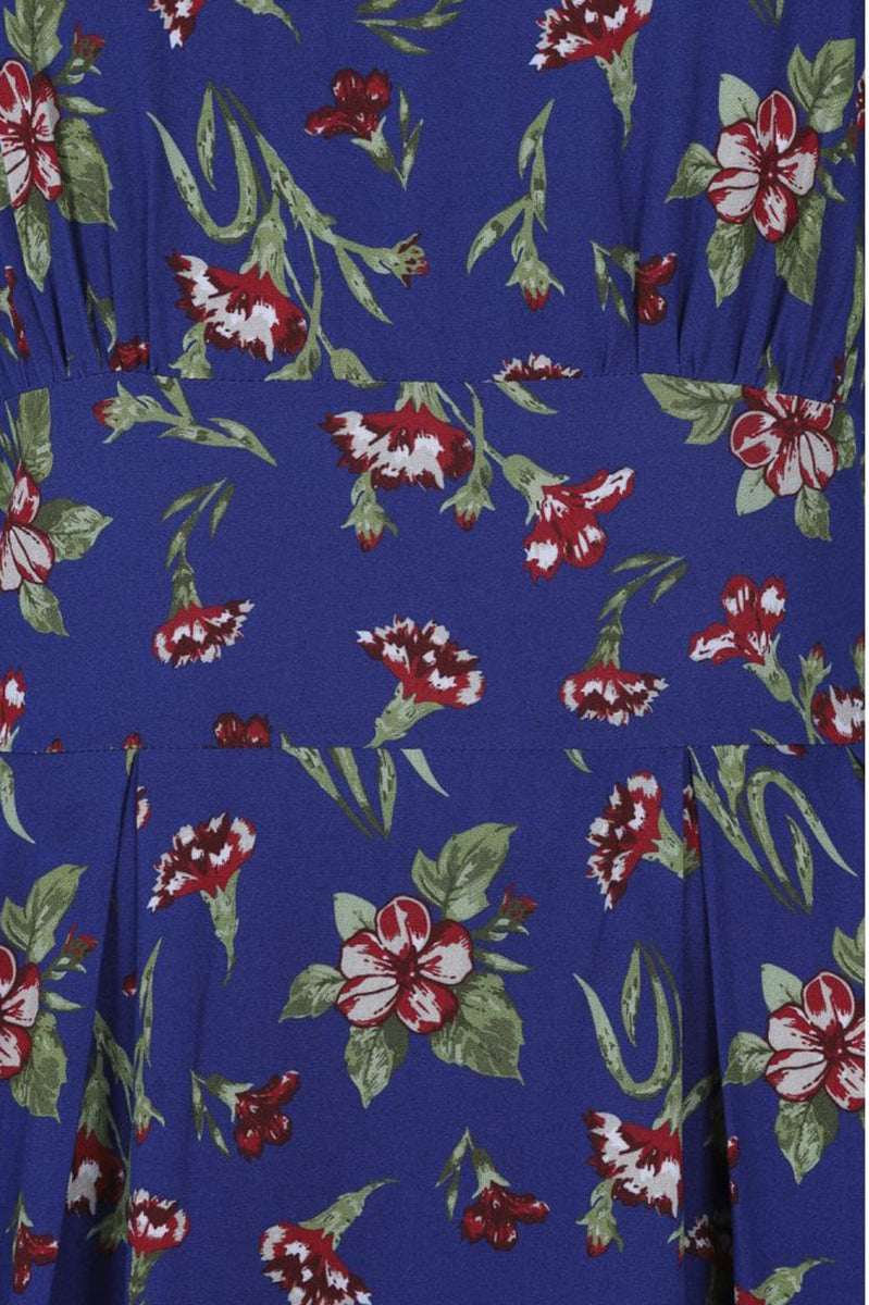 Bright_and_Beautiful_CLEMENTINE_Vintage_FLORAL_Blumen_Swing_Dress_KLEID-4