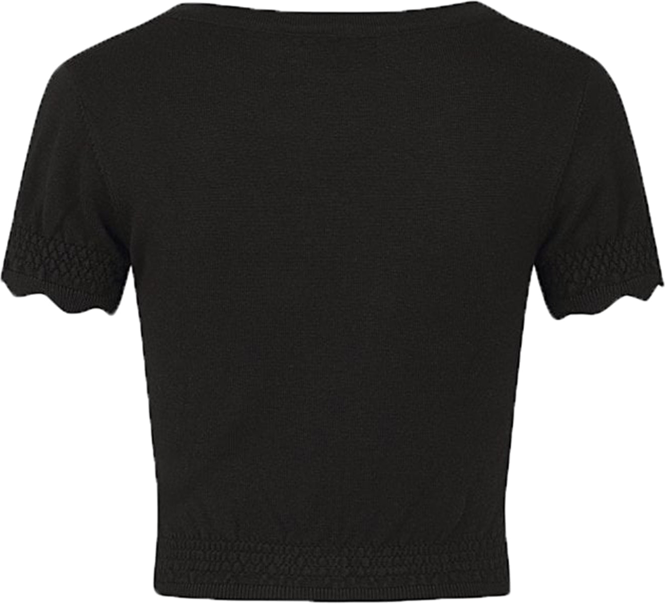 Bright_and_Beautiful_NIGELA_Vintage_PLAIN_V-Neck_Kurzarm_CARDIGAN_Strickjacke_Schwarz-3