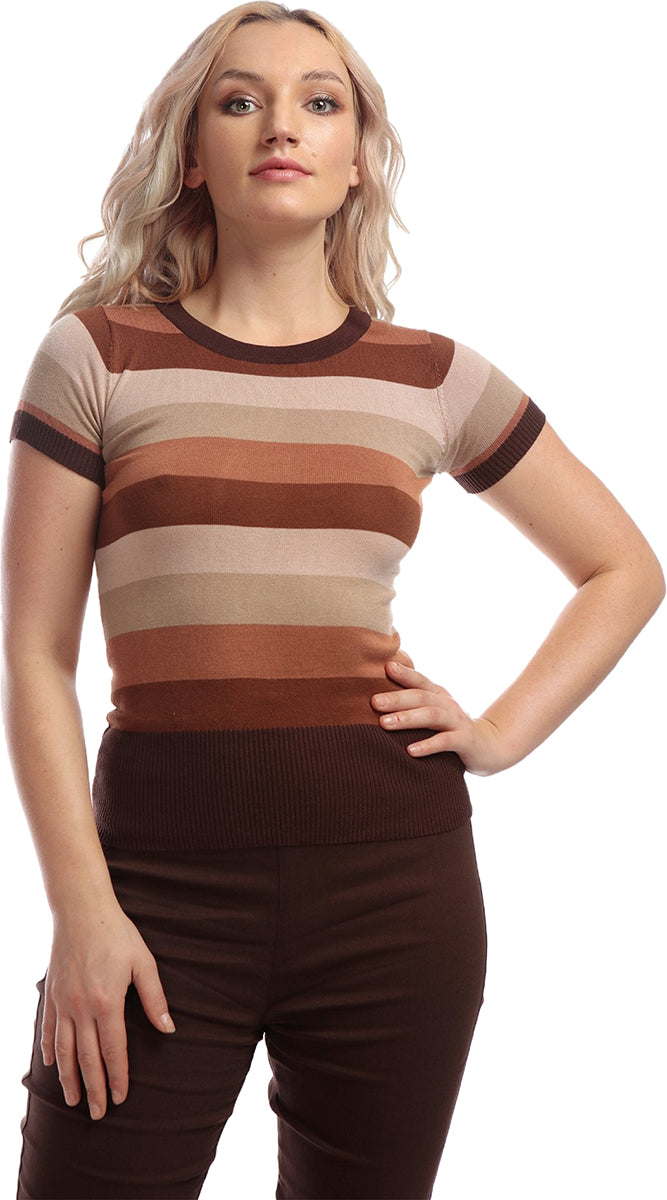 Bright_and_Beautiful_SYDNEY_STRIPED_Retro_STREIFEN_Kurzarm_Feinstrick_SHIRT_Braun-1PJGJq1N9fQHVO