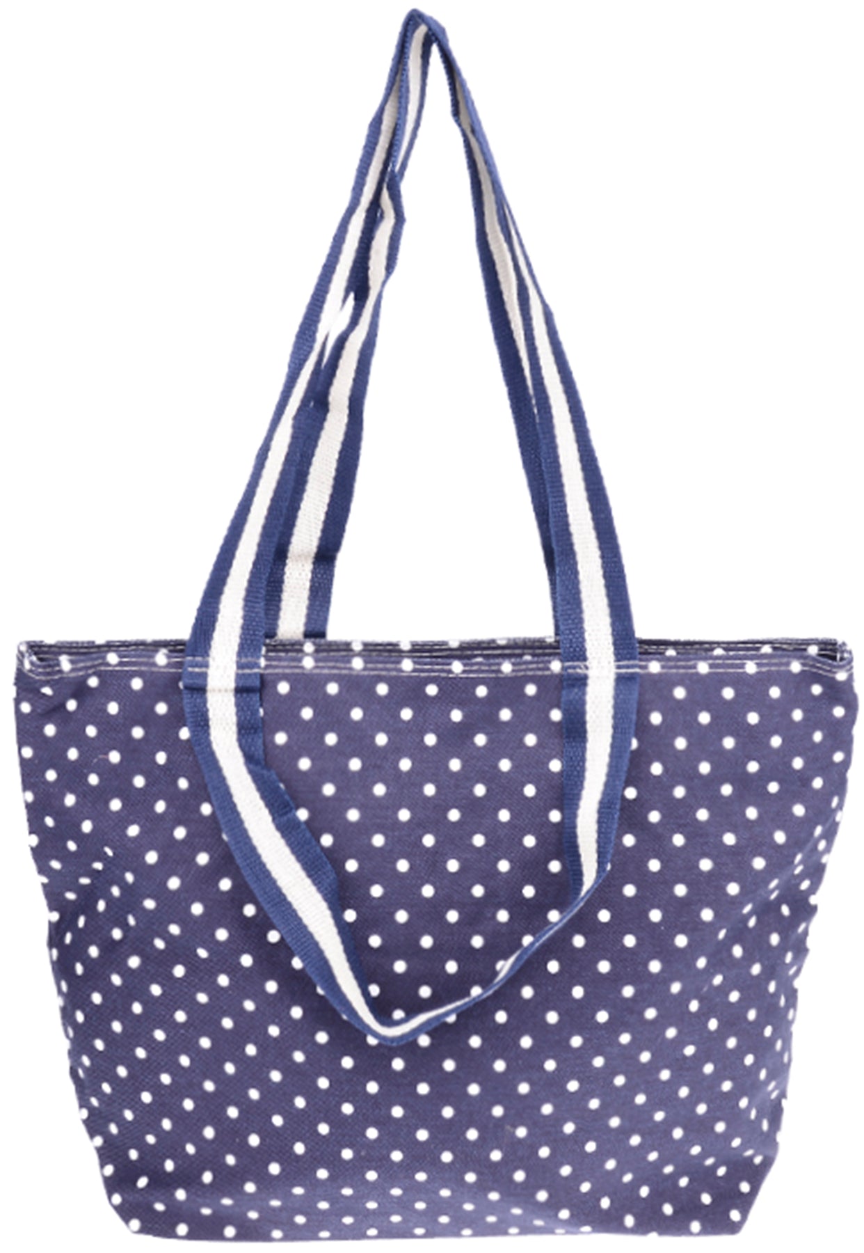 Casual_WHITE_DOTS_allover_Tasche_SHOPPER_gepunktet_-_Dunkelblau_killer_kirsche
