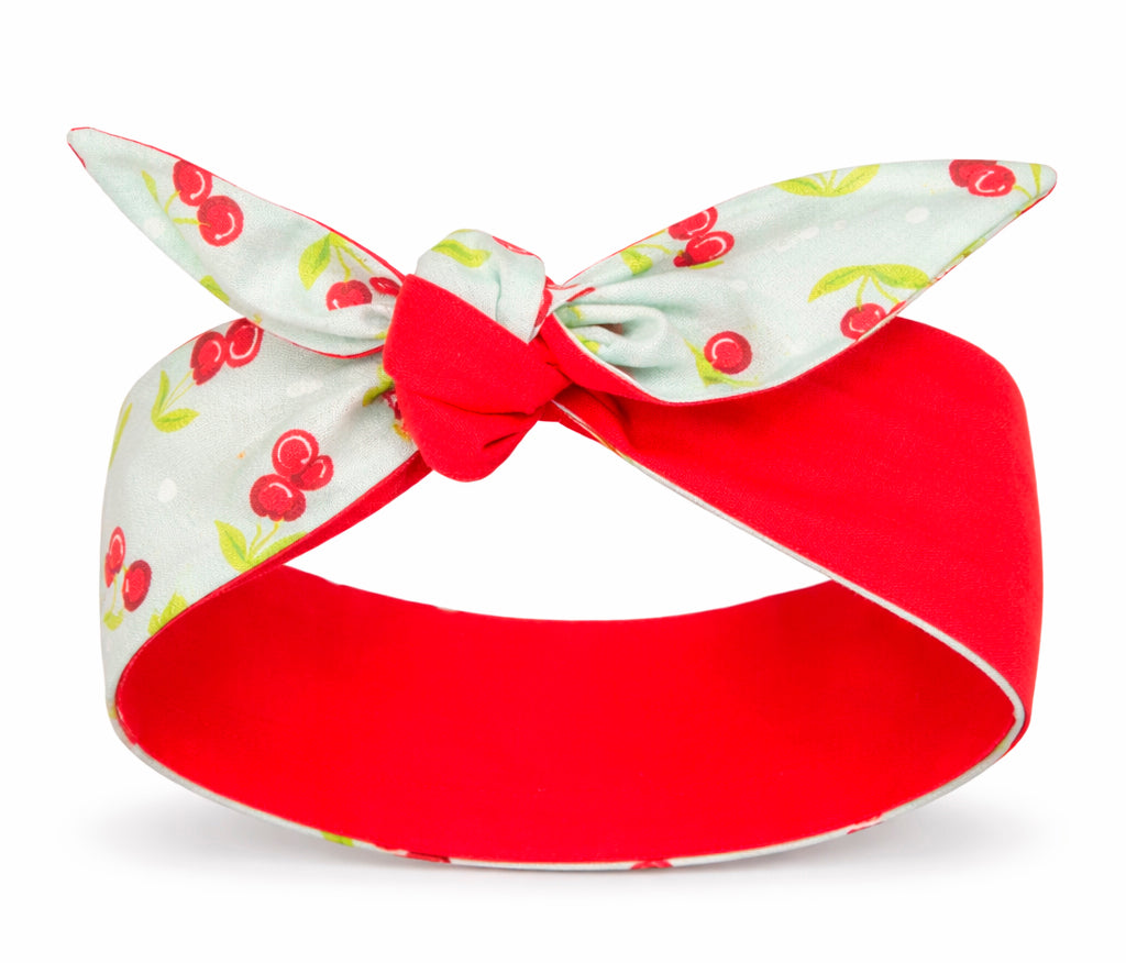Küstenluder «Clara Cherry» 2in1 Retro 50s Haarband - Mint