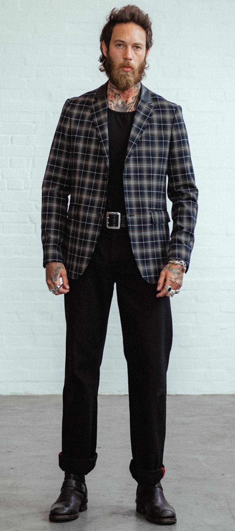 Chet_Rock_CHUCK_Vintage_TARTAN_Karo_CHECK_Classic_BLAZER_Herren_Sakko_killer_kirsche_2