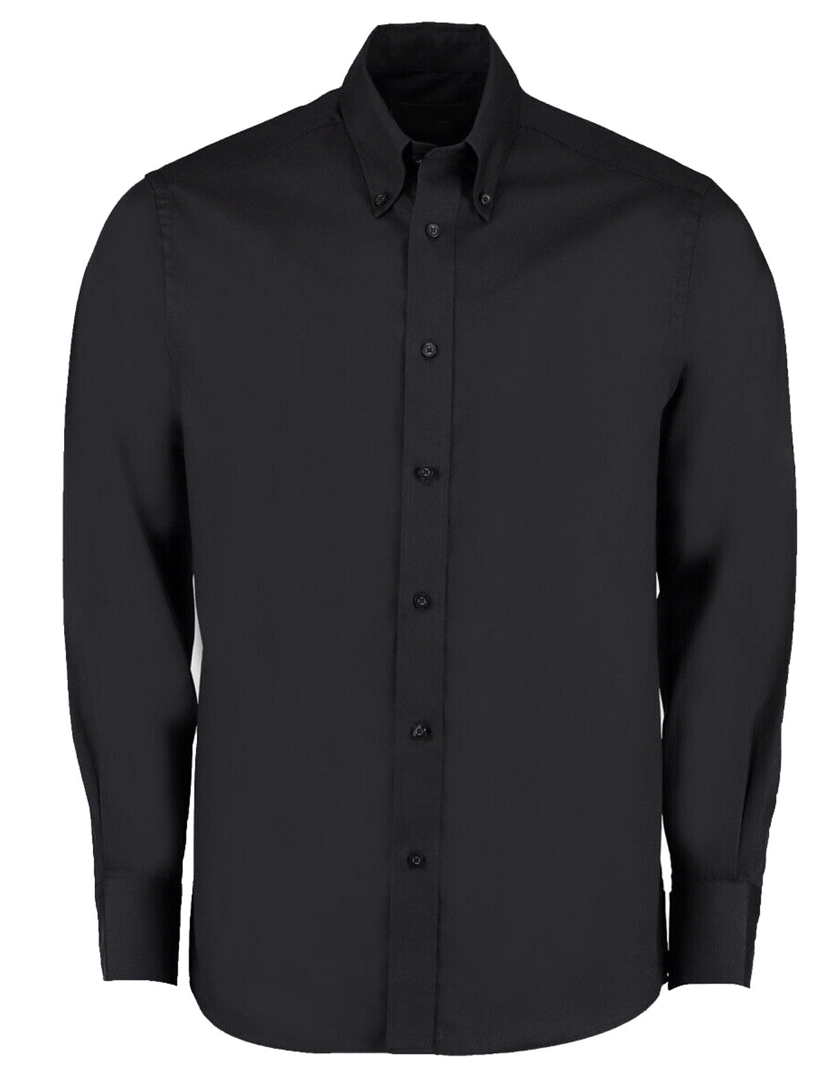 Classic_TAILORED_FIT_Vintage_PLAIN_Basic_LANGARM_Shirt_HEMD_Schwarz