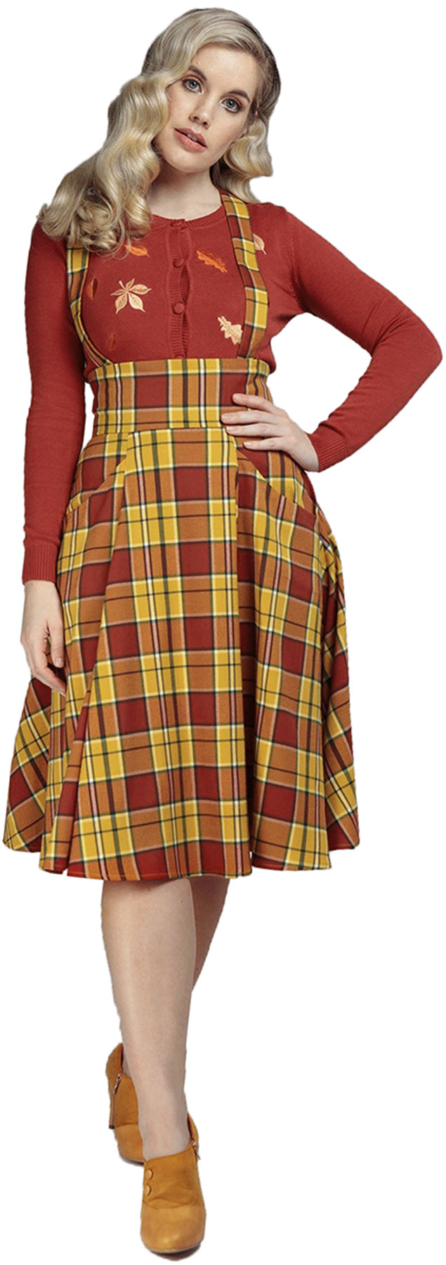 Collectif_ALEXA_50s_Karo_AUTUMN_LEAVES_CHECK_Suspenders_SWING_SKIRT_Rock_killer_kirscheJ7pnDwCa3njHX