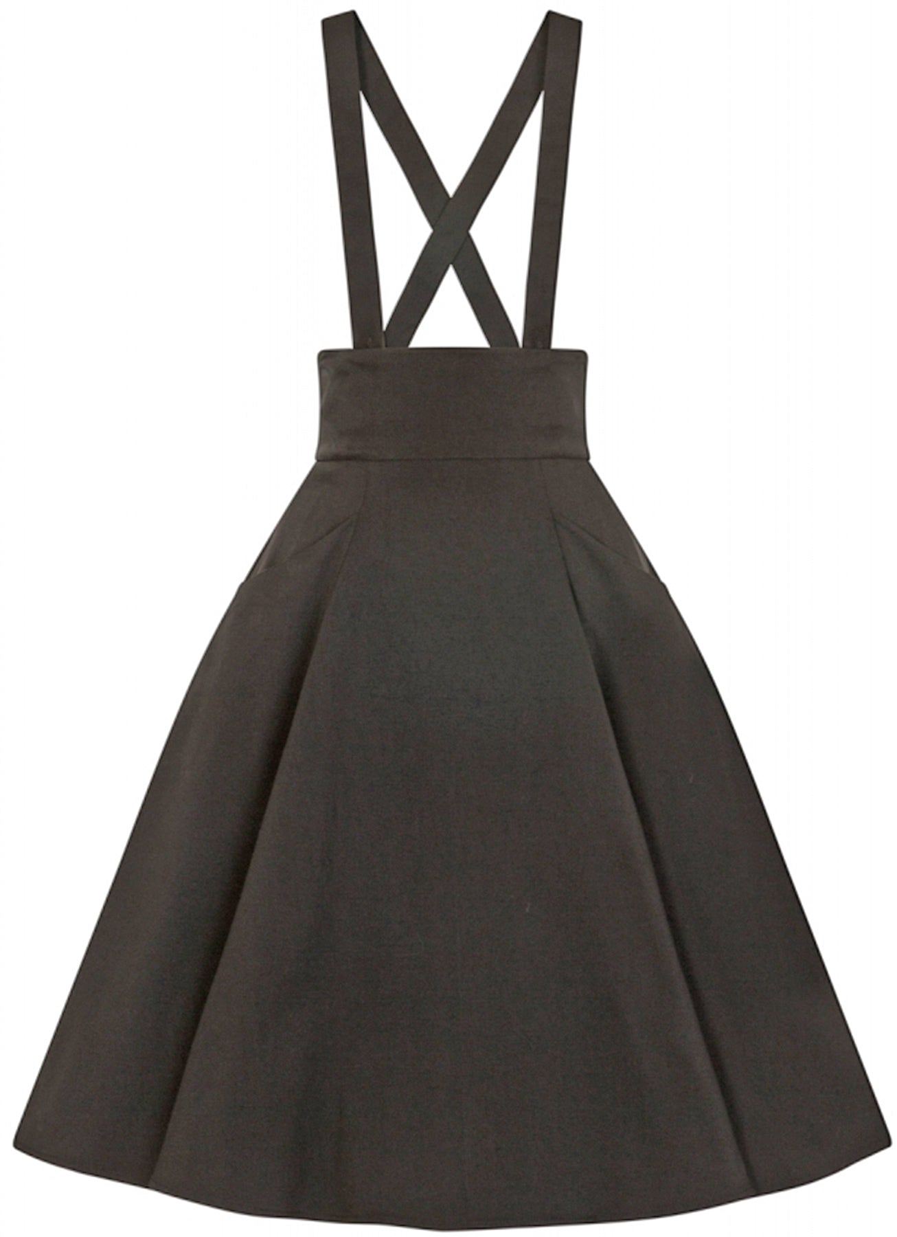 Collectif_ALEXA_50s_PLAIN_Basic_TRaeGER_Suspenders_SWING_SKIRT_Rock_Schwarz_killer_kirsche_2
