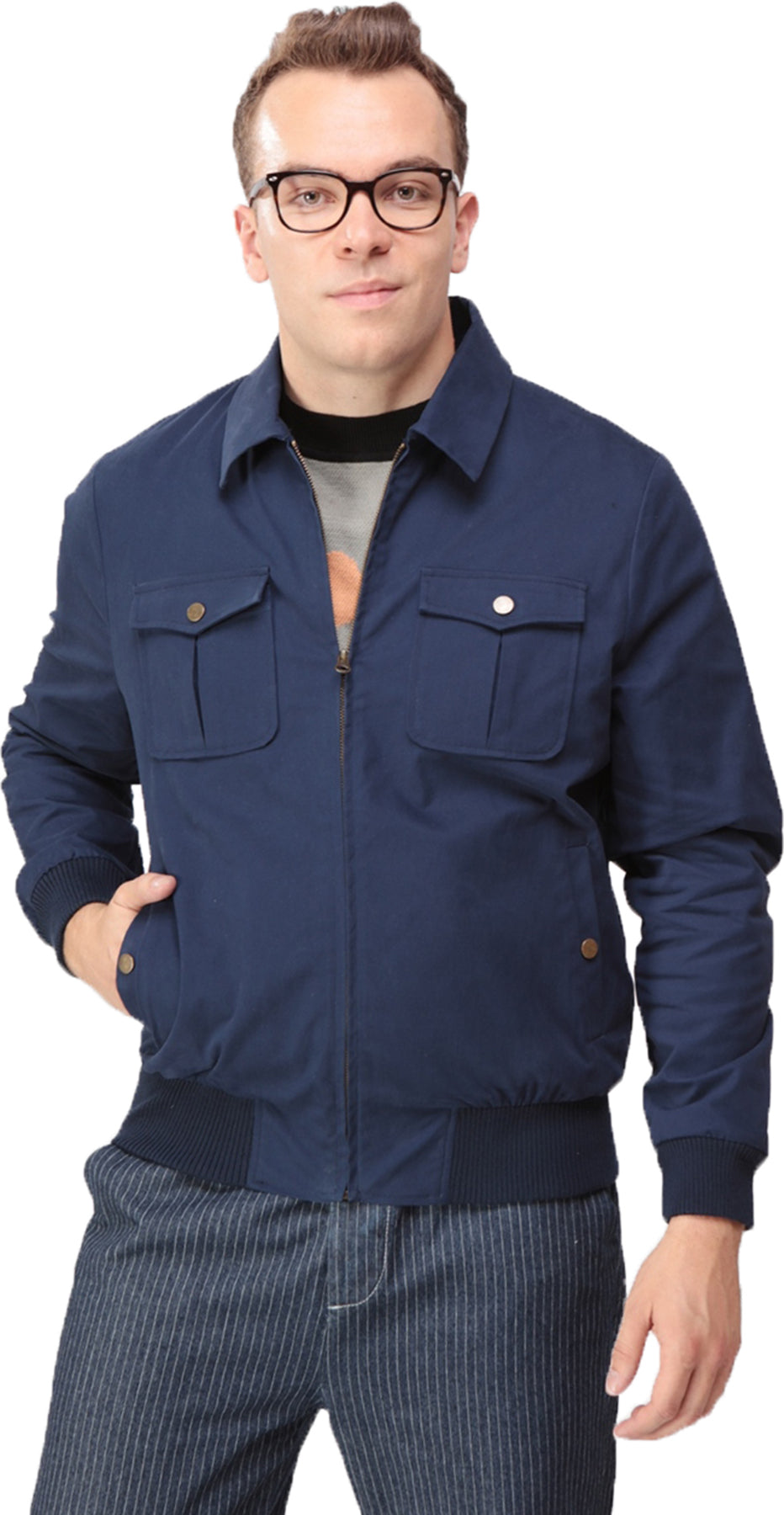 Collectif_ALLISTER_Oldschool_PLAIN_Langarm_HERREN_Bomber_Jacket_JACKE_Dunkelblau_Killer_Kirsche-1