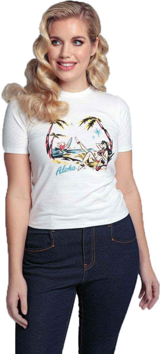 Collectif_ALOHA_Vintage_PIN_UP_Palmen_Print_KURZARM_Rundhals_SHIRT_Oberteil-1