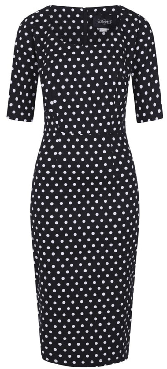 Collectif_AMBER_Vintage_POLKA_DOT_Punkte_Pencil_DRESS_Bleistiftkleid-2
