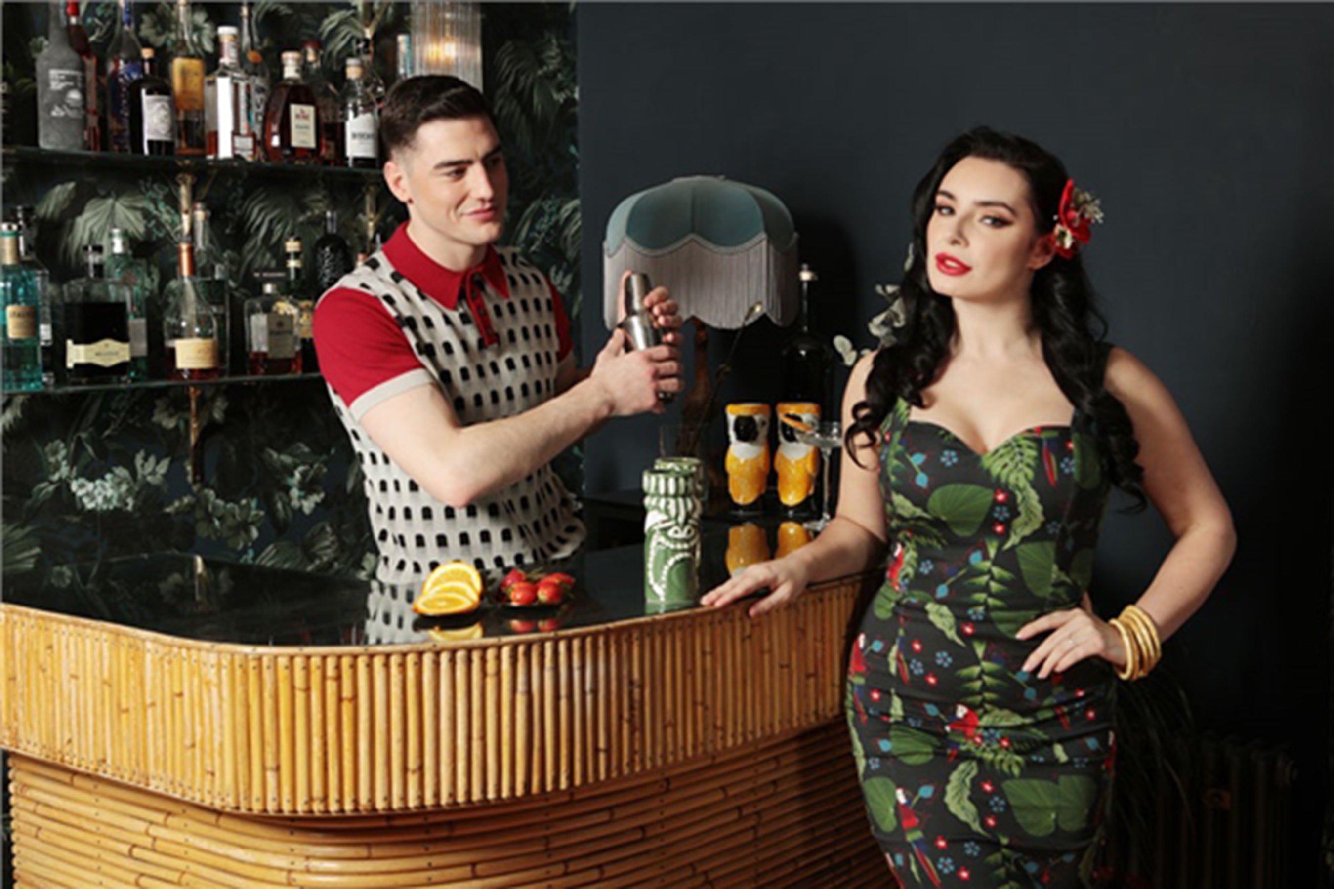 Collectif_ANITA_50s_Parrot_Paradise_ARA_Papagei_SWEETHEART_Traeger_PENCIL_DRESS_Bleistiftkleid_killer_kirsche_5