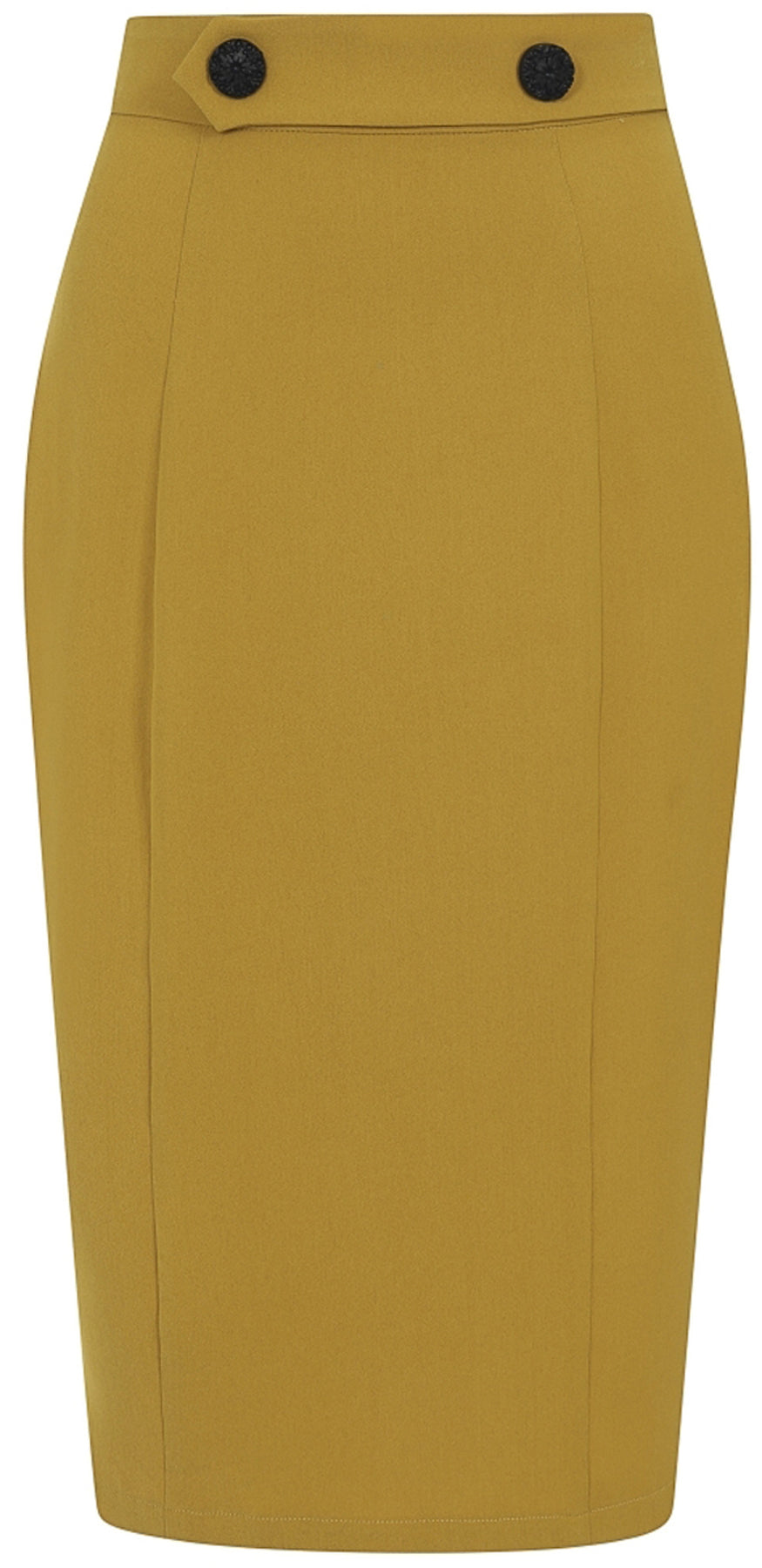 Collectif_AYLA_Vintage_PLAIN_High_Waist_PENCIL_SKIRT_50s_Bleistiftrock_Senfgelb_killer_kirscheIdmllUgpcYSn2