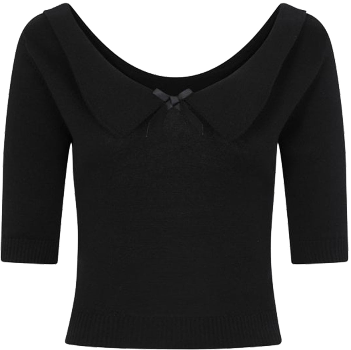 Collectif_BABETTE_Vintage_BOW_Collar_Dreiviertelarm_JUMPER_Pullover_Schwarz-398ZZs1KyIcaAa