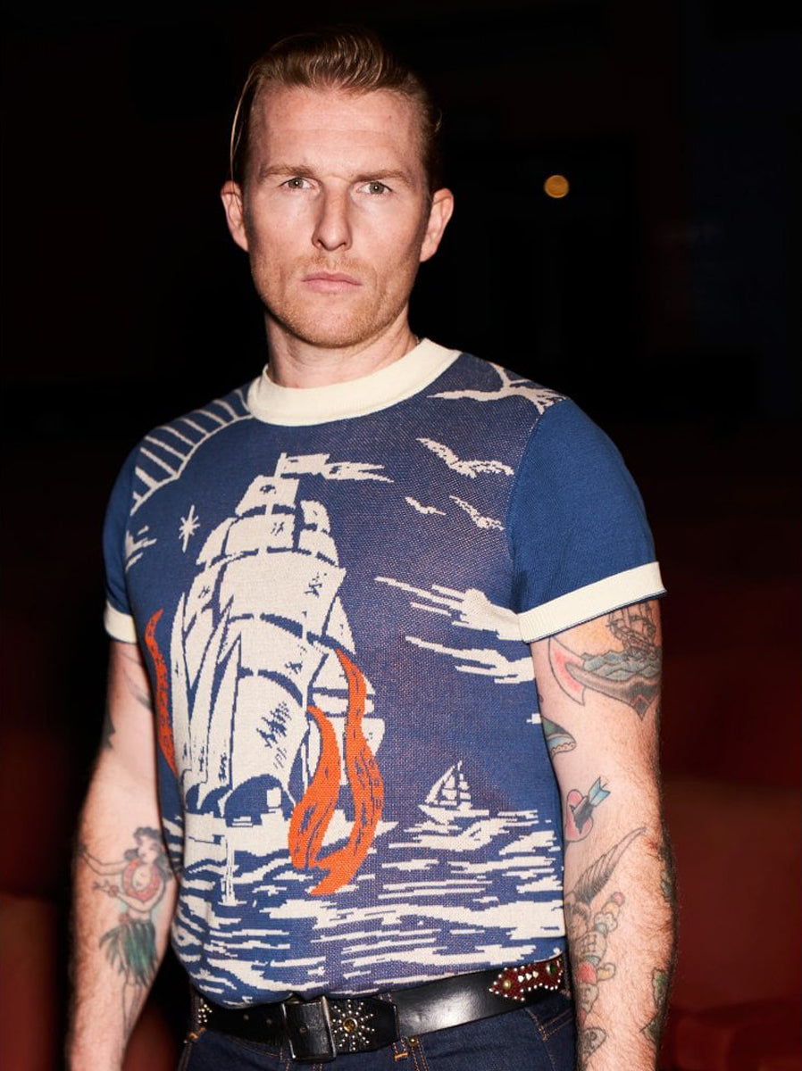 Collectif_BOBBIE_NAUTICAL_Vintage_50s_SCHIFF_Kraken_Kurzarm_STRICK_SHIRT_killer_kirsche_3