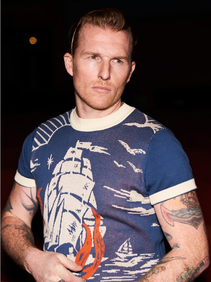 Collectif_BOBBIE_NAUTICAL_Vintage_50s_SCHIFF_Kraken_Kurzarm_STRICK_SHIRT_killer_kirsche_4