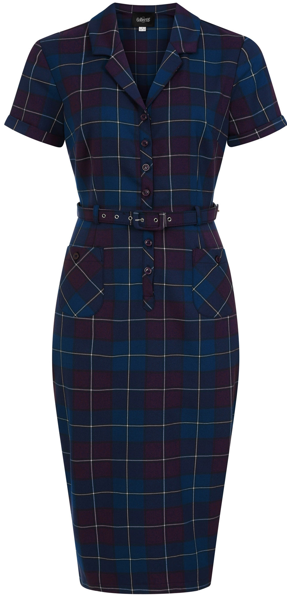 Collectif_CATERINA_Vintage_MERMAID_CHECK_Karo_50s_PENCIL_DRESS_Bleistiftkleid_killer_kirsche_4