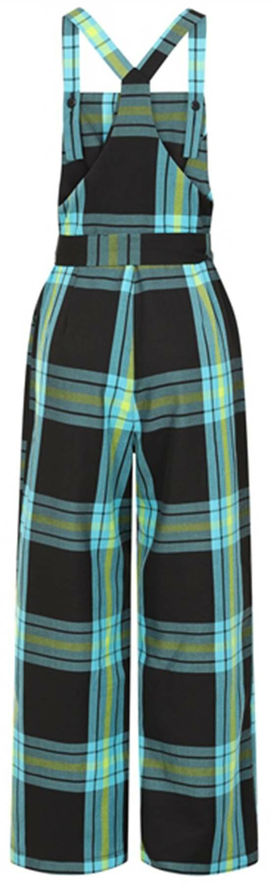 Collectif_CELANDINE_50s_Karo_High_Waisted_EVENING_CHECK_Latzhose_DUNGAREES_killer_kirsche_3