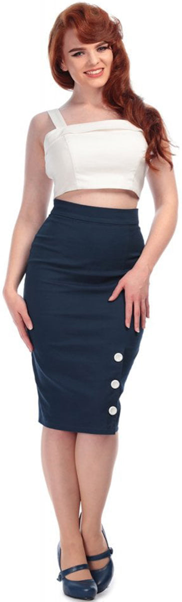 Collectif_CHARLOTTE_Vintage_PLAIN_High_Waist_PENCIL_SKIRT_Bleistiftrock-1