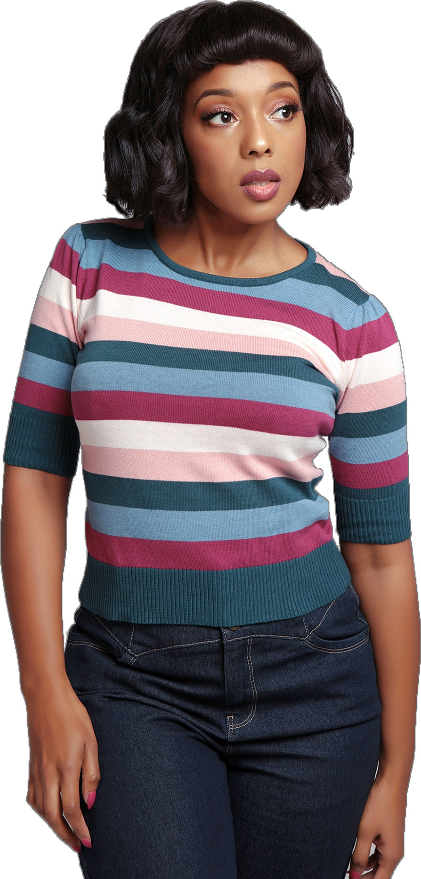 Collectif_CHRISSIE_PARADISE_STRIPE_Halbarm_STREIFEN_50s_JUMPER_Pullover_killer_kirsche_3