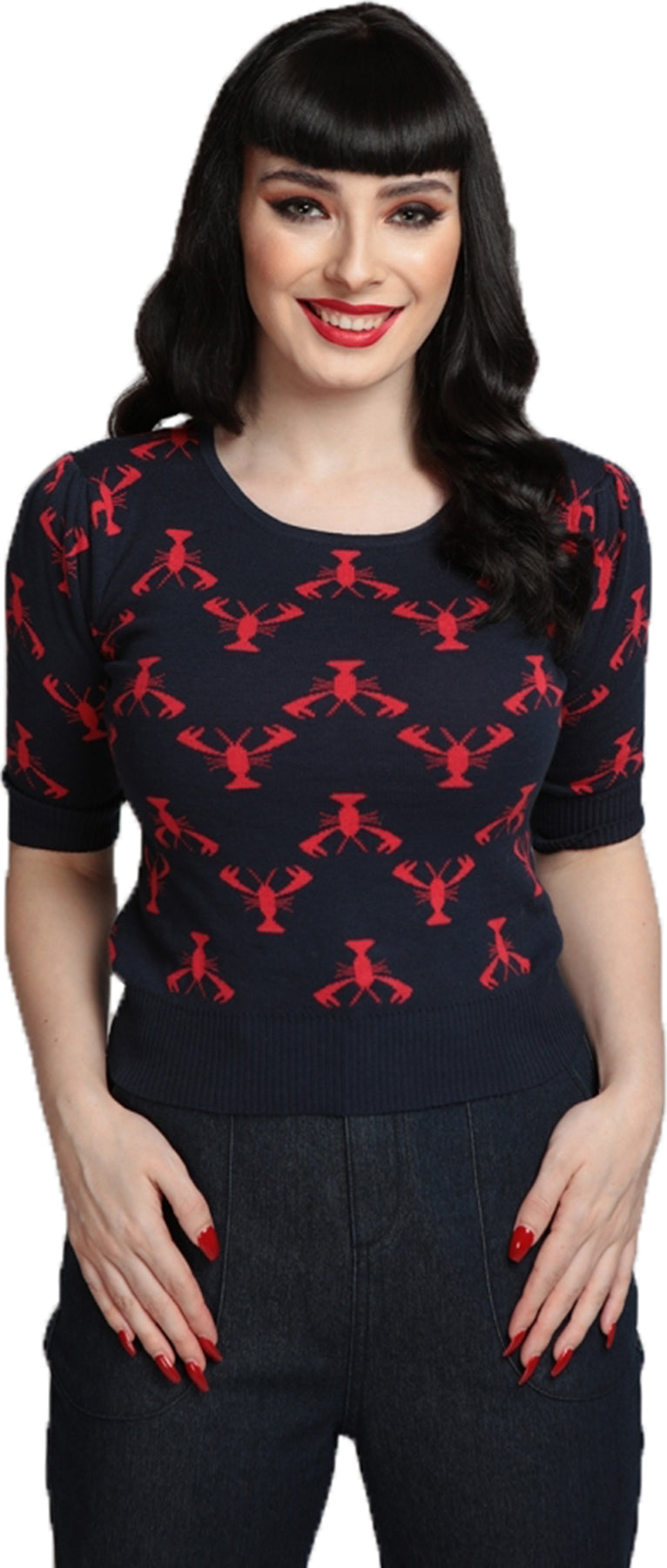 Collectif_CHRISSIE_Vintage_LOBSTER_Hummer_Halbarm_KNITTED_TOP_Pullover-1ZSsgLClE2STvD