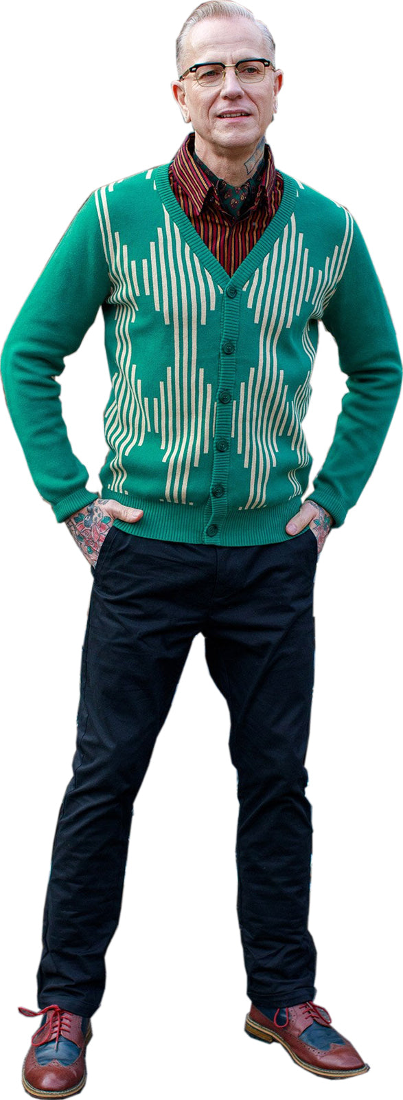 Collectif_DANNY_Vintage_SLIM_FIT_Trousers_RETRO_Chinos_HOSE_Schwarz_killer_kirsche_1_Kopie
