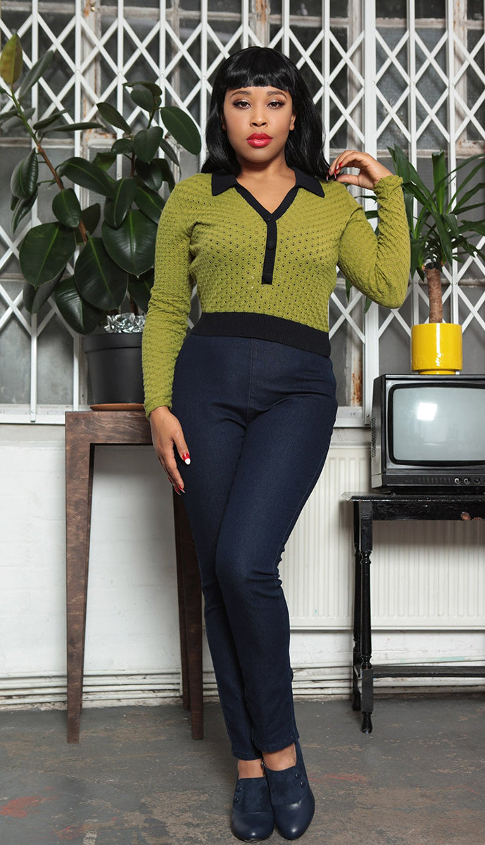 Collectif_DOLLY_BOW_Vintage_Schleife_HIGH_WAISTED_Slim_Fit_Denim_JEANS_Hose-2