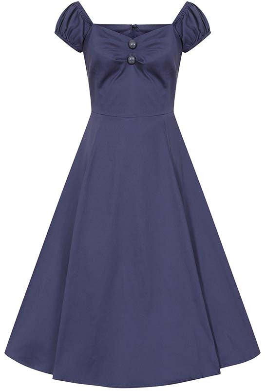 Collectif_DOLORES_50s_Retro_PLAIN_Sweetheart_Doll_SWING_DRESS_Kleid_-_Navy_killer_kirsche_3J3Mr7a1de7LWC