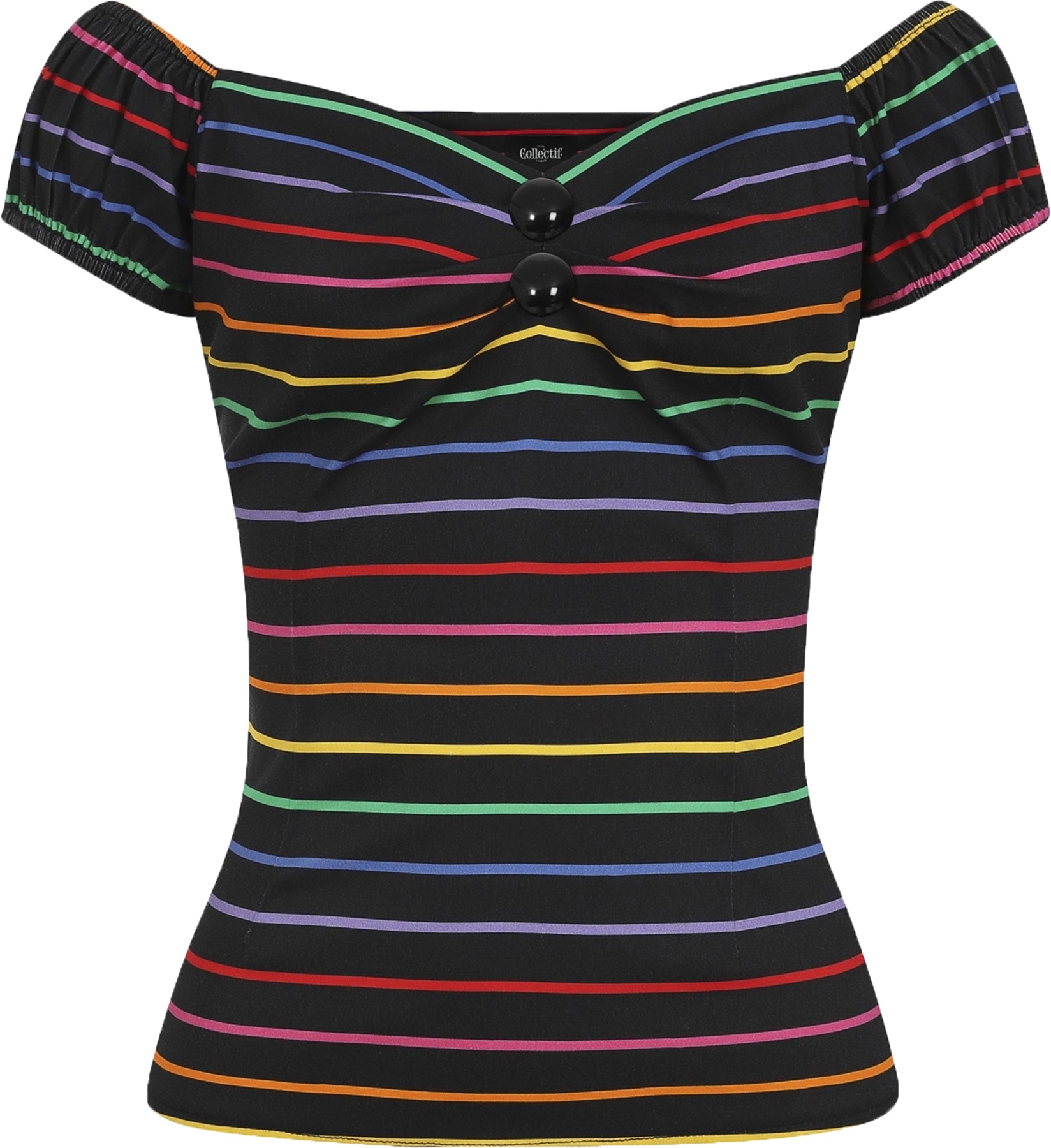 Collectif_DOLORES_DARK_RAINBOW_Streifen_Striped_SWEETHEART_50s_SHIRT_Bluse_Killer_Kirsche-1