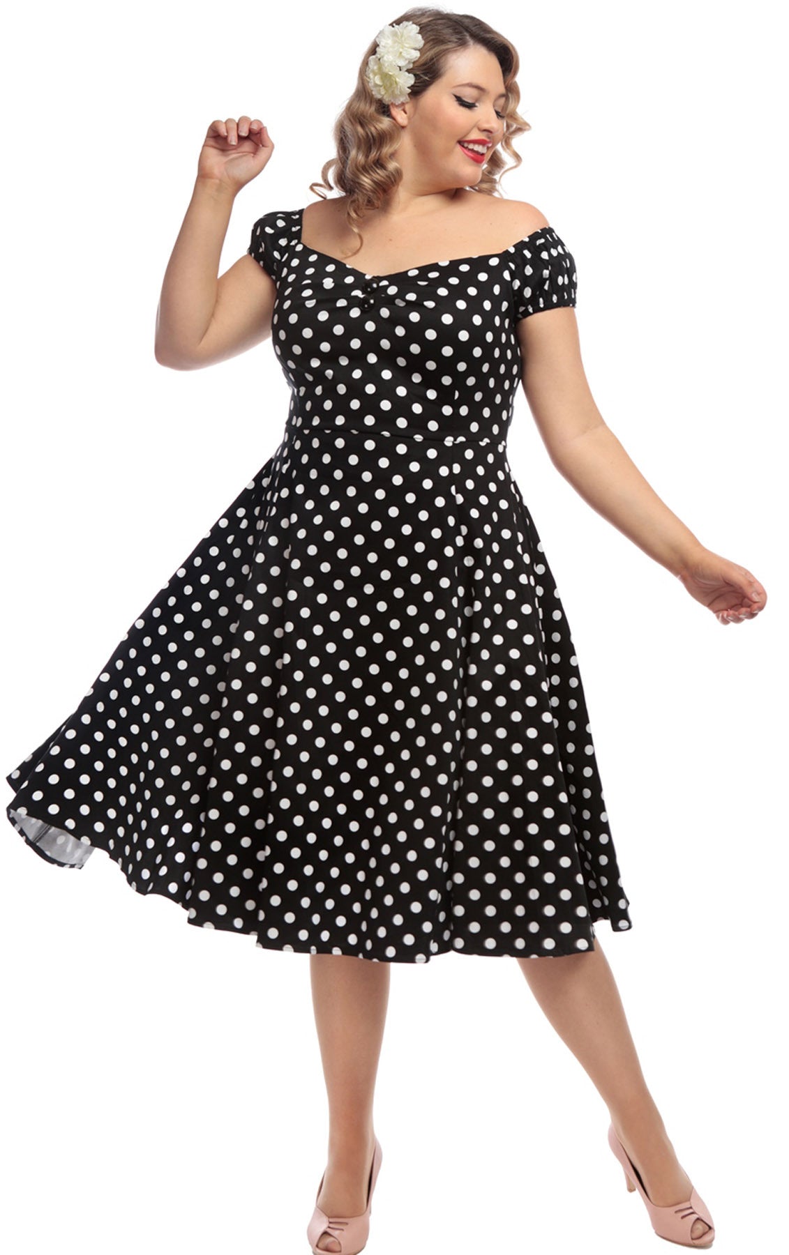 Collectif_DOLORES_Doll_50s_Punkte_Vintage_POLKA_DOTS_Swing_Dress_Kleid_-_Schwarz_killer_kirsche_1tk5zJUMZcbMOw
