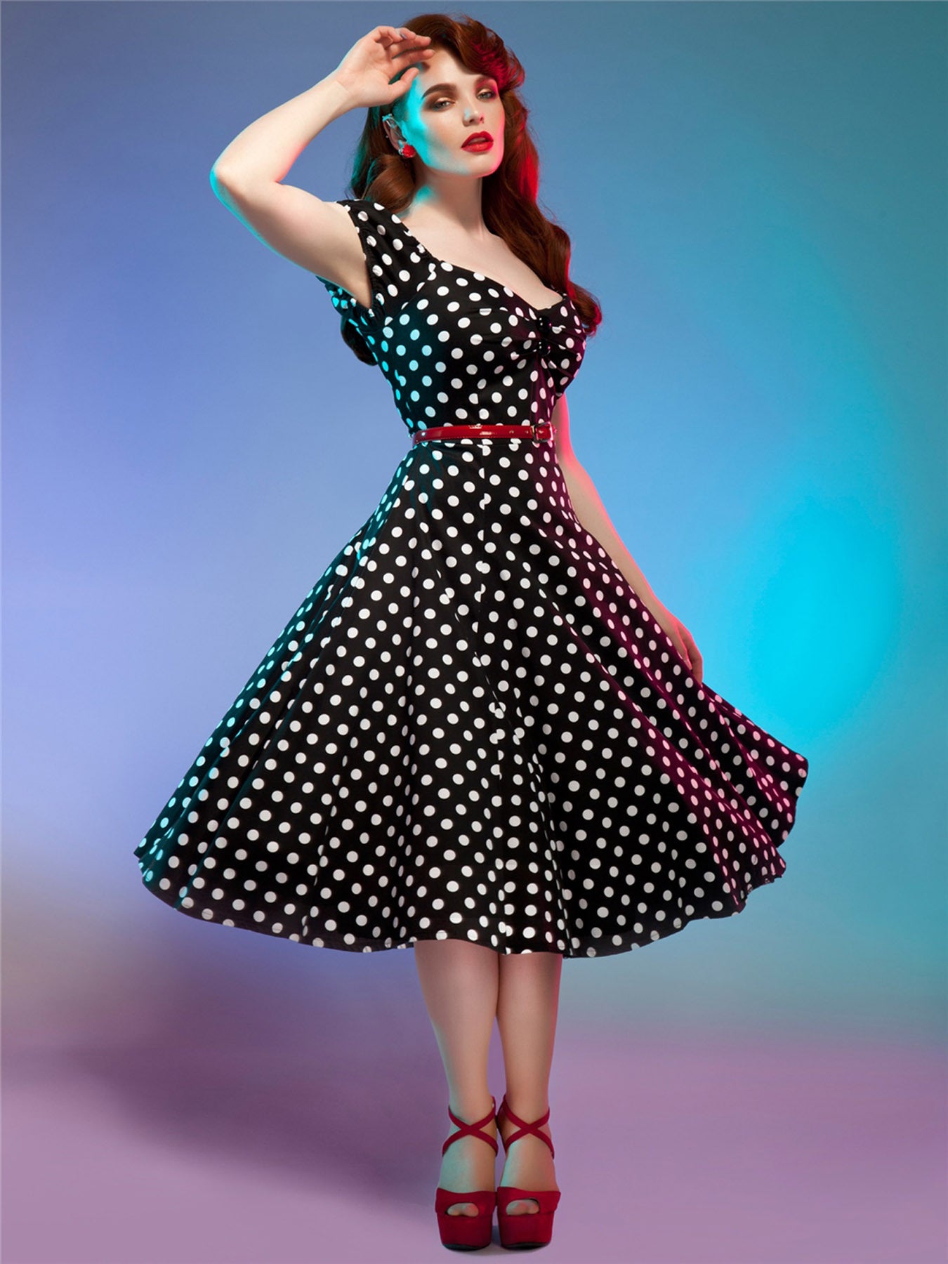 Collectif_DOLORES_Doll_50s_Punkte_Vintage_POLKA_DOTS_Swing_Dress_Kleid_-_Schwarz_killer_kirsche_3jxJ93GjsblRFP
