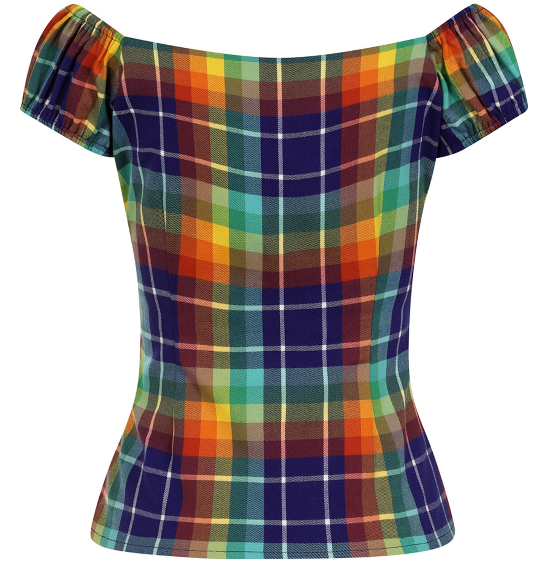 Collectif_DOLORES_Rainbow_Check_Top_SWEETHEART_50s_SHIRT_Bluse_killer_kirsche_3
